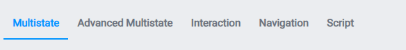 The action-type tabs in the Actions dialog