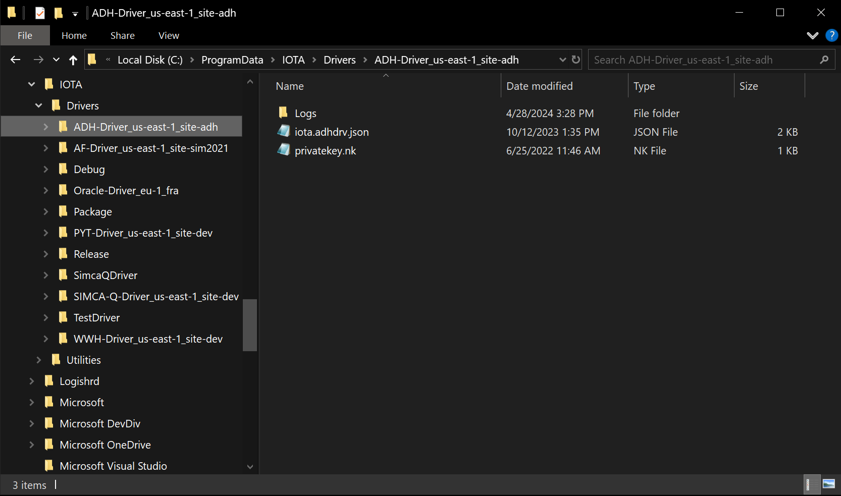 Configuration and Log Location