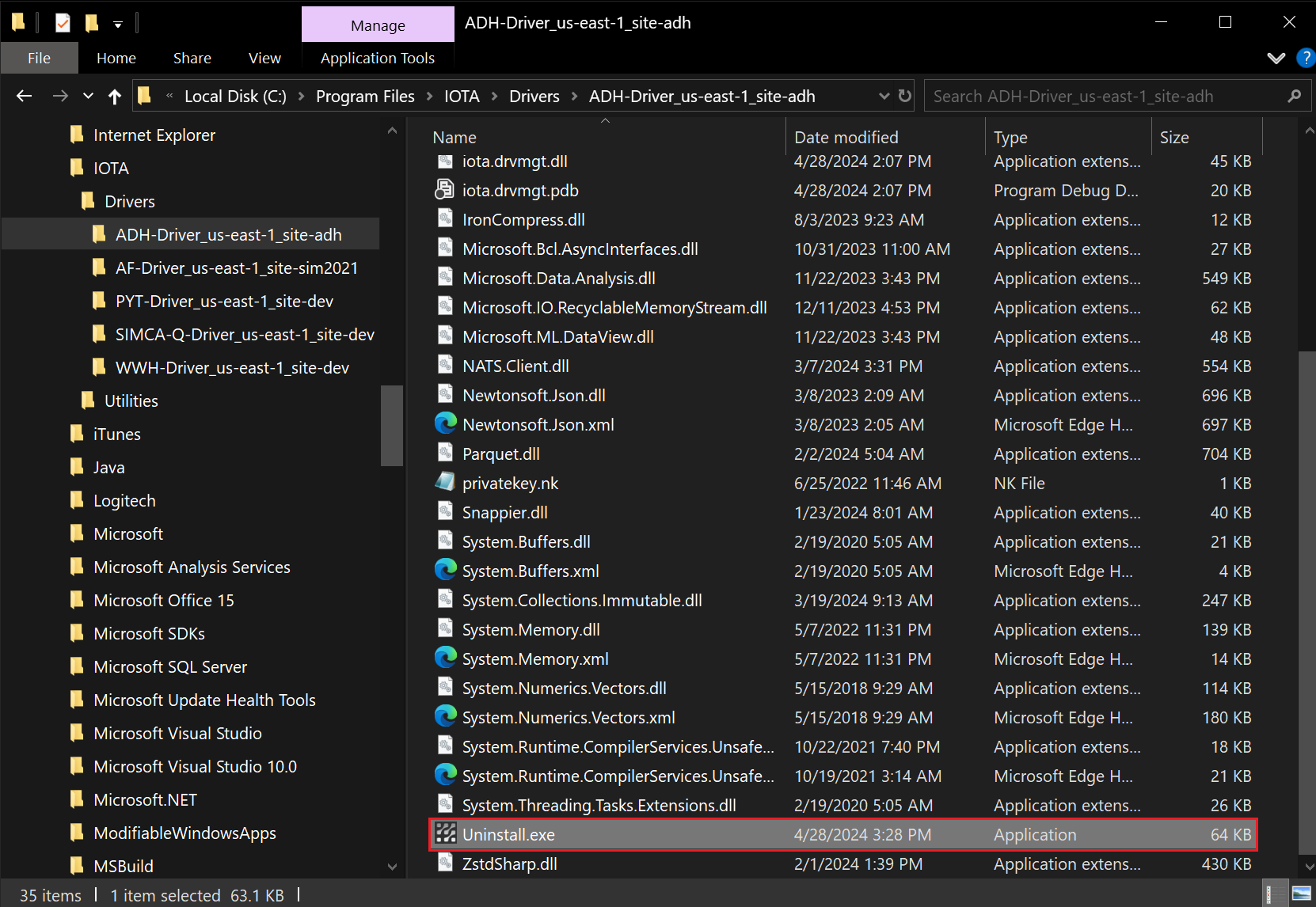 uninstall apps