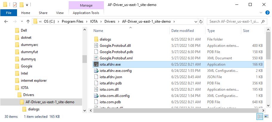 afdriver program files