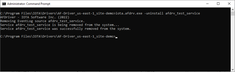 manual service remove cmd