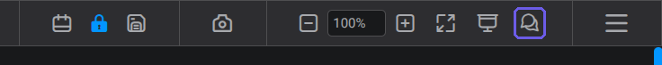 The AI Chat button, highlighted, at the right-hand end of the top panel