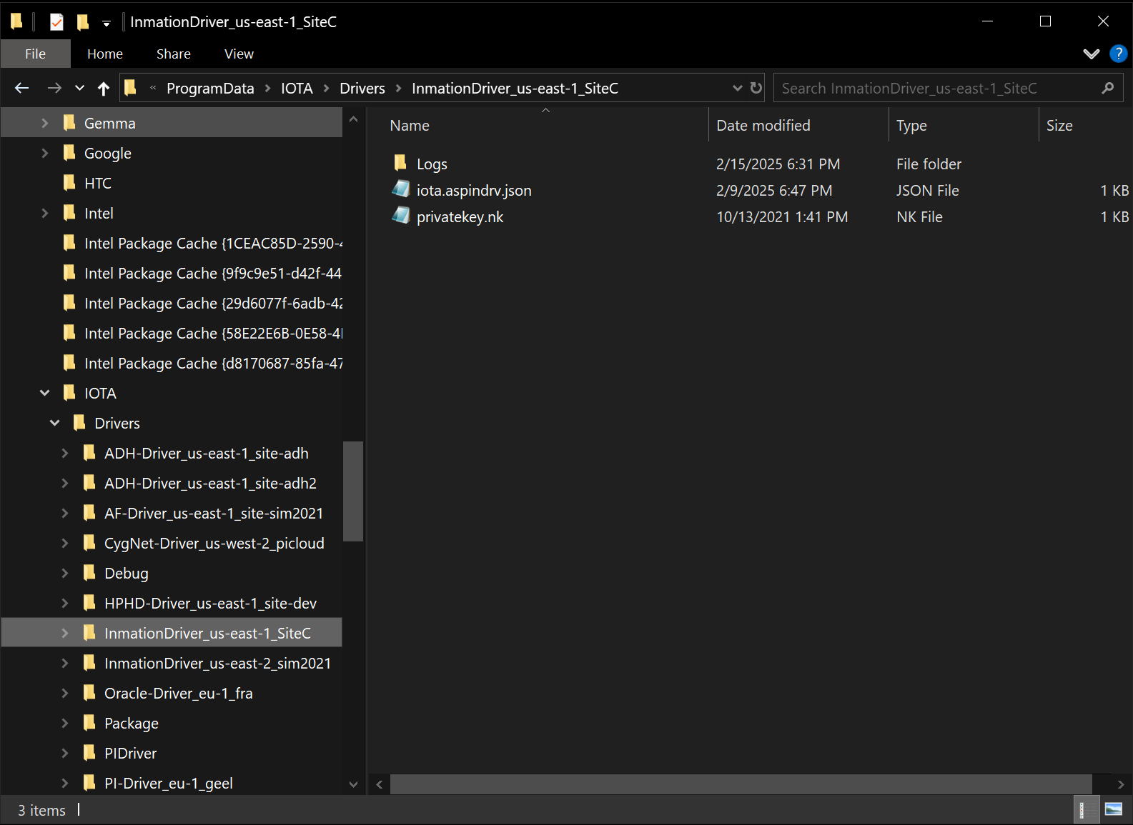 Configuration and Log Location