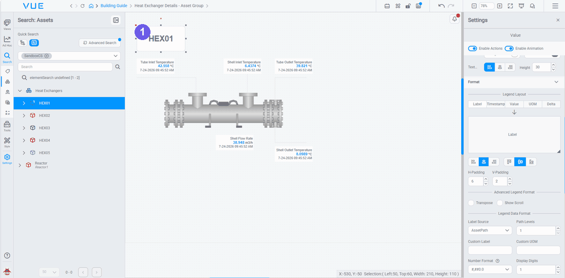 Building an Asset Group: one symbol replicated across every asset