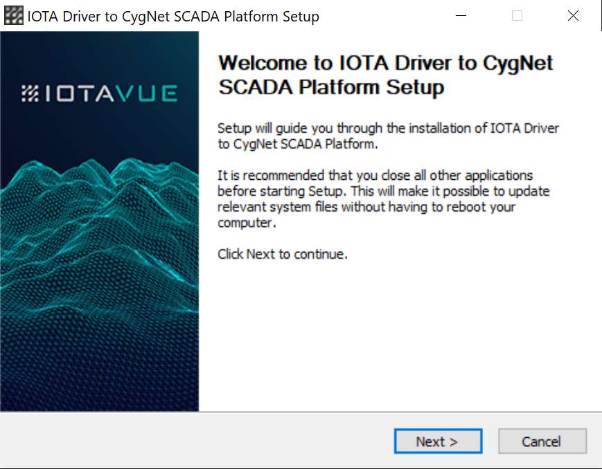 Installer Welcome Screen