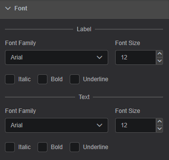 Select Controls: Font