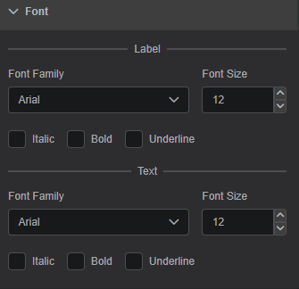 Input Controls: Font