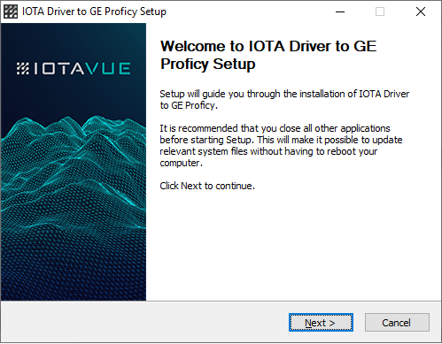 Installer Welcome Screen