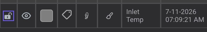 The lock icon on a signal's row in the table legend