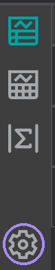 The icons down the left of the table legend — Basic, Advanced, Summary, and the Columns Configuration gear