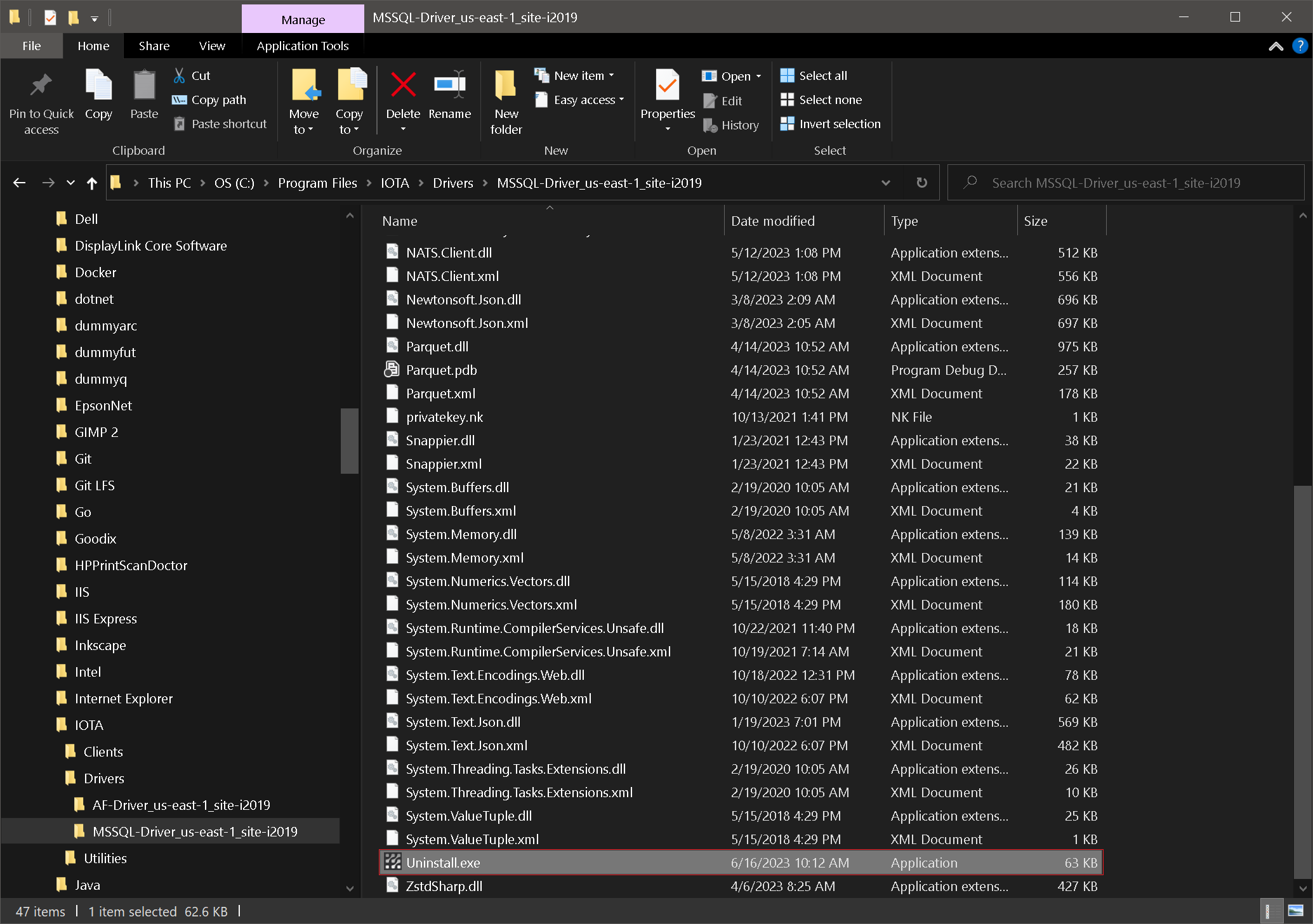 uninstall apps