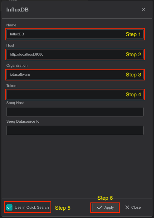 influxdb instance