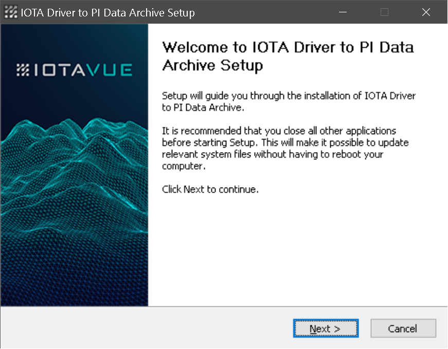 Installer Welcome Screen