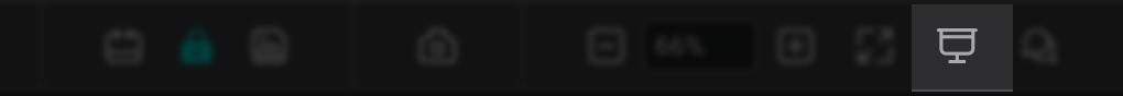 The Presentation Mode button in the top menu bar