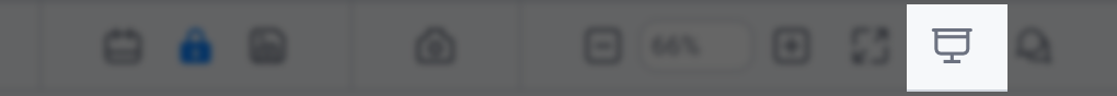 The Presentation Mode button in the top menu bar