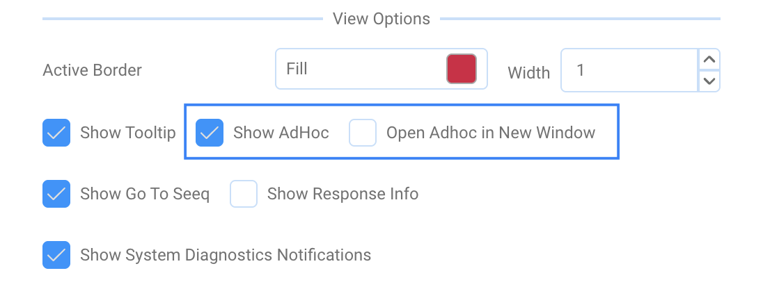 Configuring Adhoc Trend in User Profile