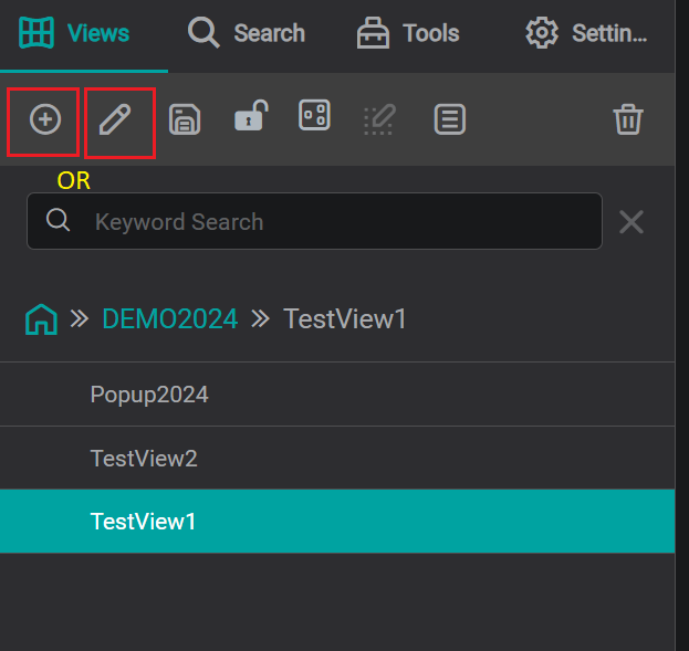 add or edit view