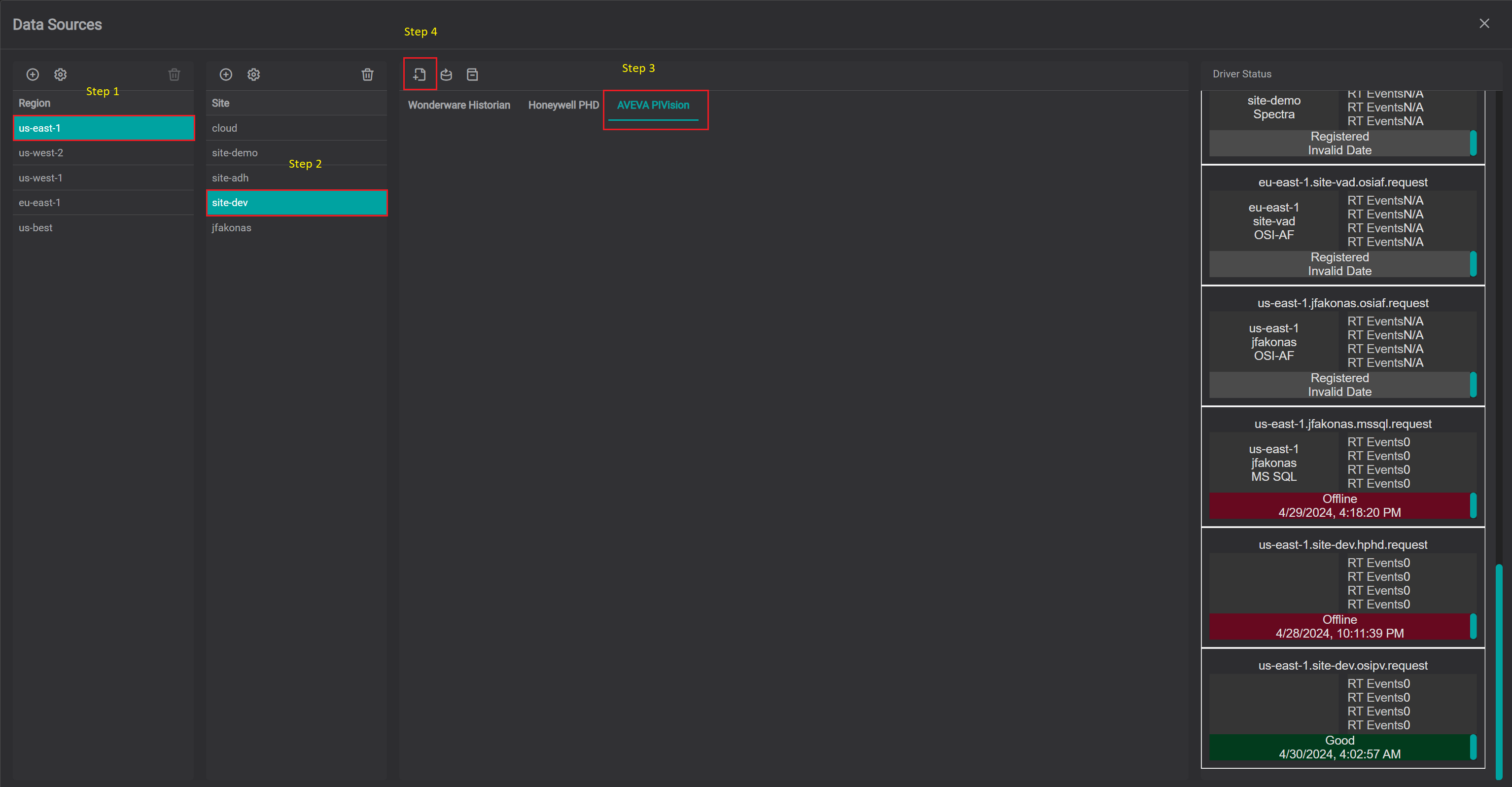 pivision add connection instance
