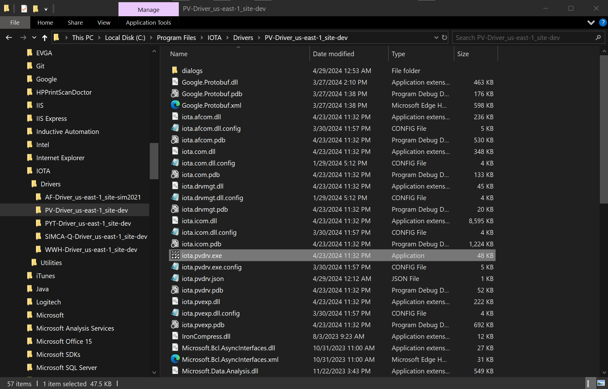 pvdriver program files