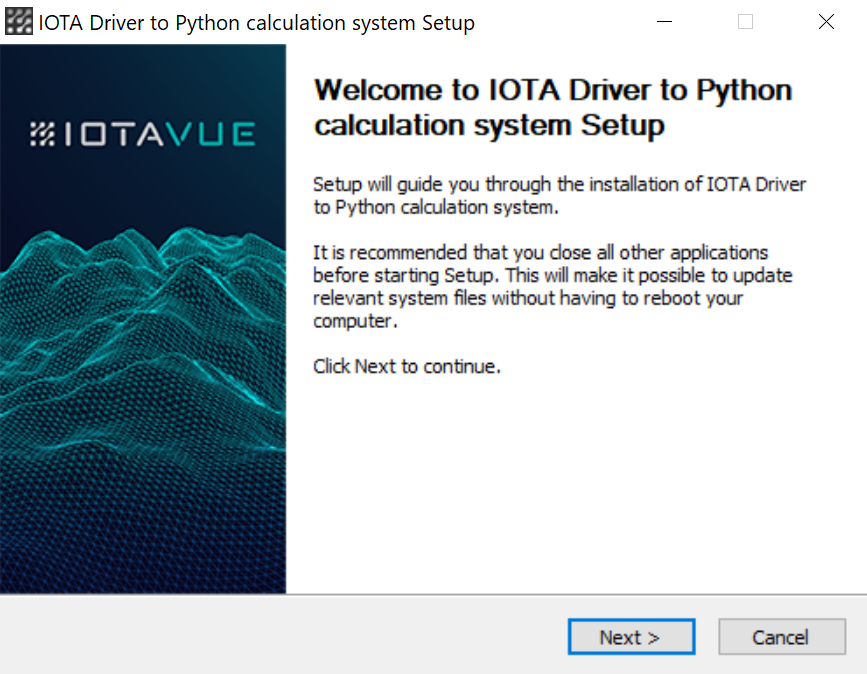 Installer Welcome Screen