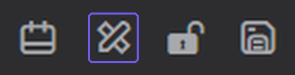 Top bar with the Quick Settings icon highlighted, second from left