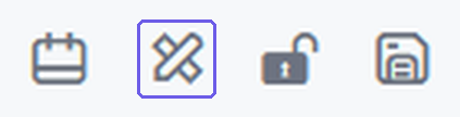 Top bar with the Quick Settings icon highlighted, second from left
