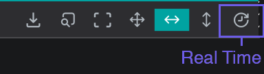 The Real Time toggle in the trend controls