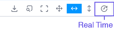 The Real Time toggle in the trend controls