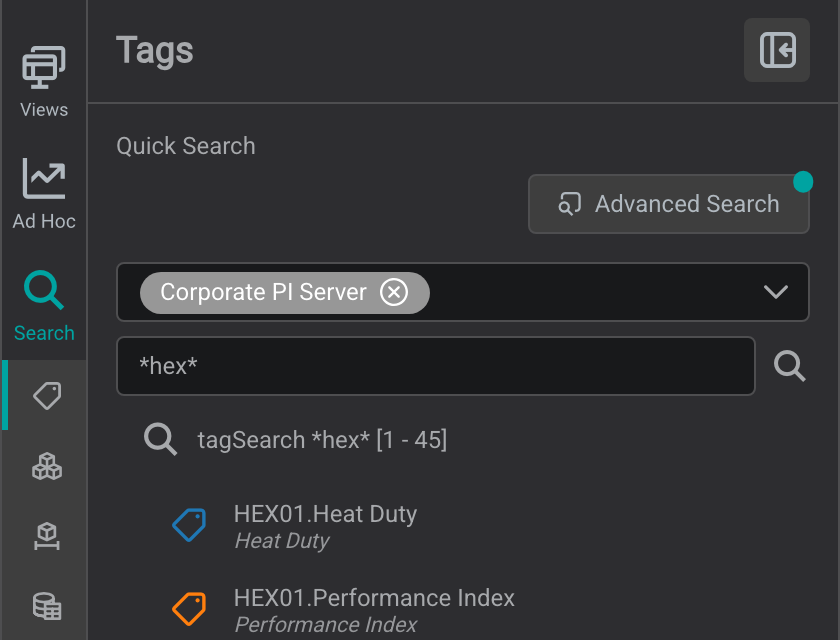 Basic and advanced search options