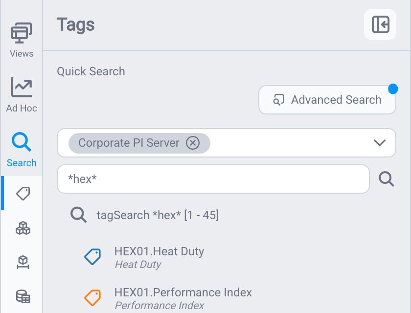 Basic and advanced search options