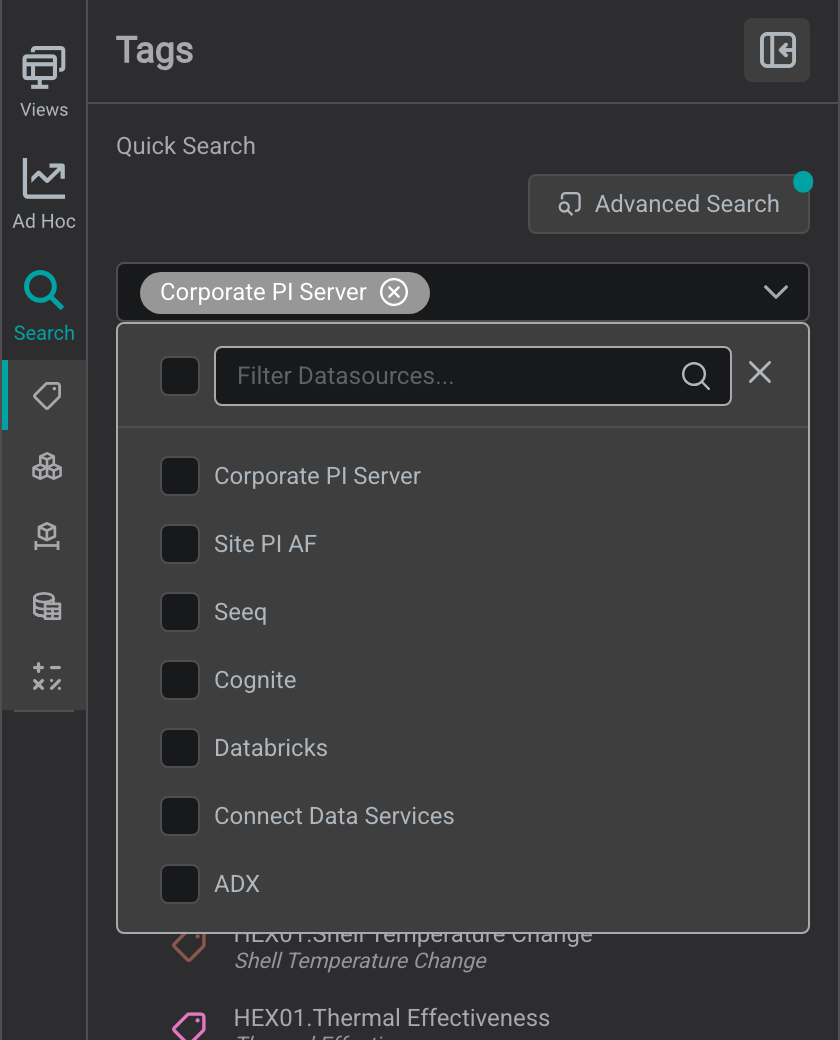 Selecting a data source to search