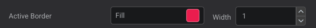 Setting the selection color and active border in the user profile