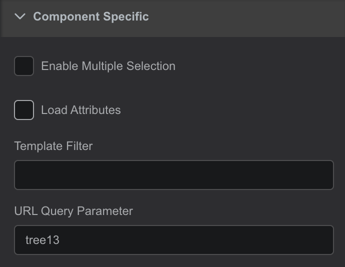 Tree: Assigning a URL Query Parameter Name