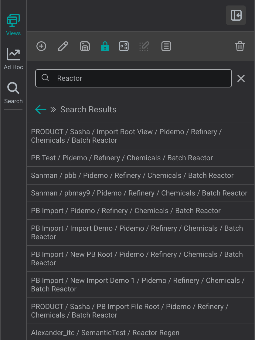 Searching the Views list with a keyword