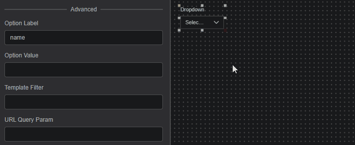 Select Controls: Template Filter