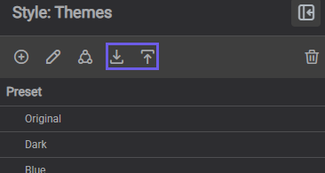 Exporting/Importing Themes