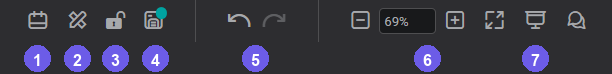 Top bar controls