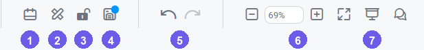 Top bar controls