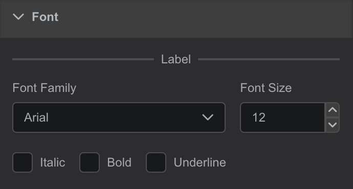 Tree: Font