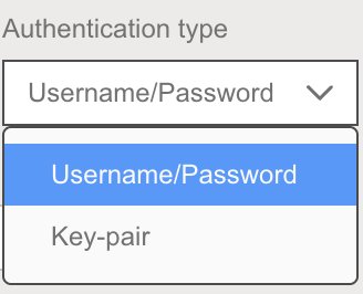 Select Username/Password Method