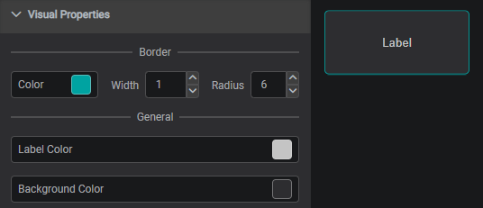 Label Component: Visual Properties