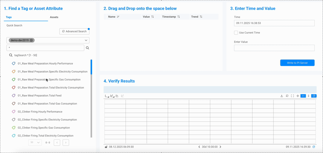 Write-back to PI or Seeq